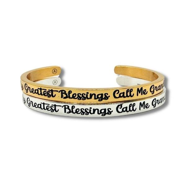 Alisa Michelle - Silver Cuff - My Greatest Blessings Call Me Grandma - NWT - Picture 2 of 2